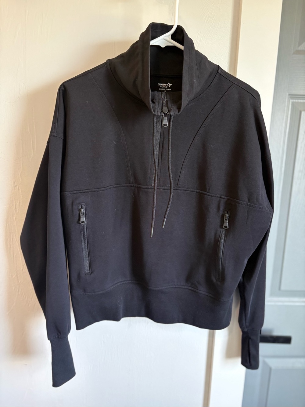 Old Navy Black Half-Zip Hoodie